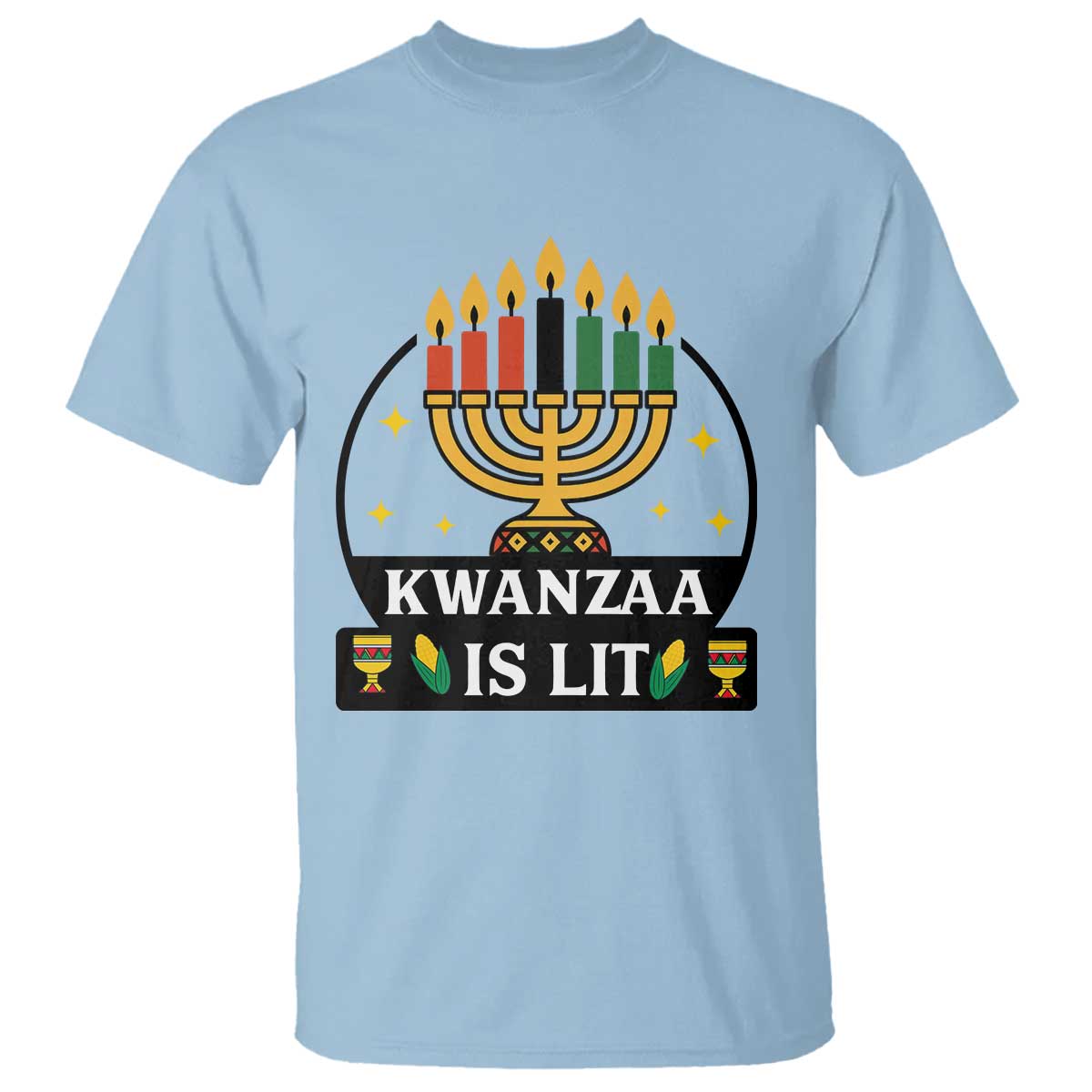 Kwanzaa Is Lit T Shirt Funny African American Holiday Gift - Wonder Print Shop