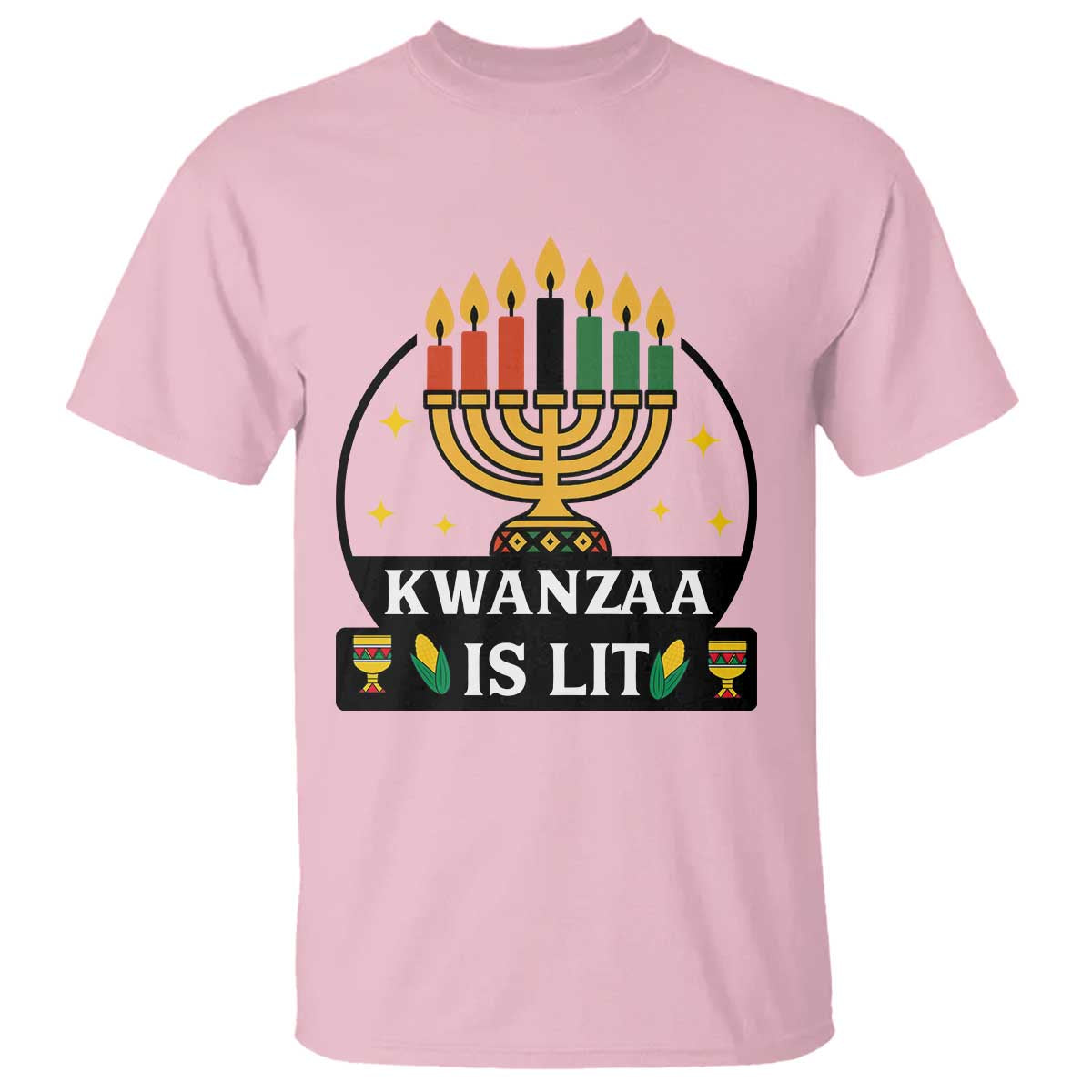Kwanzaa Is Lit T Shirt Funny African American Holiday Gift - Wonder Print Shop