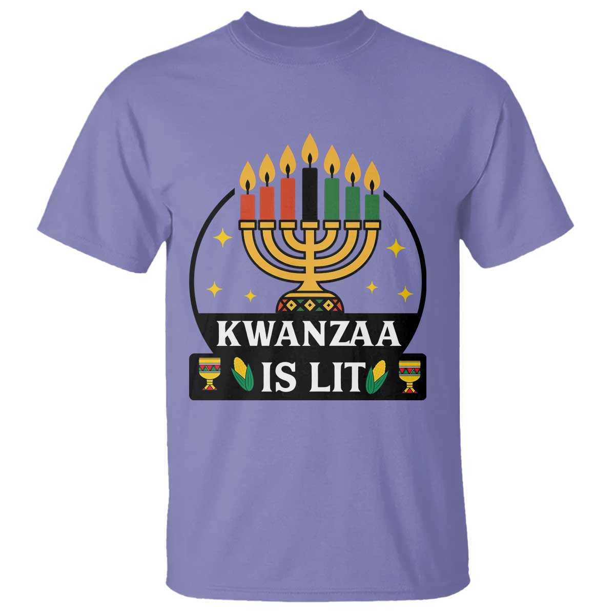 Kwanzaa Is Lit T Shirt Funny African American Holiday Gift - Wonder Print Shop
