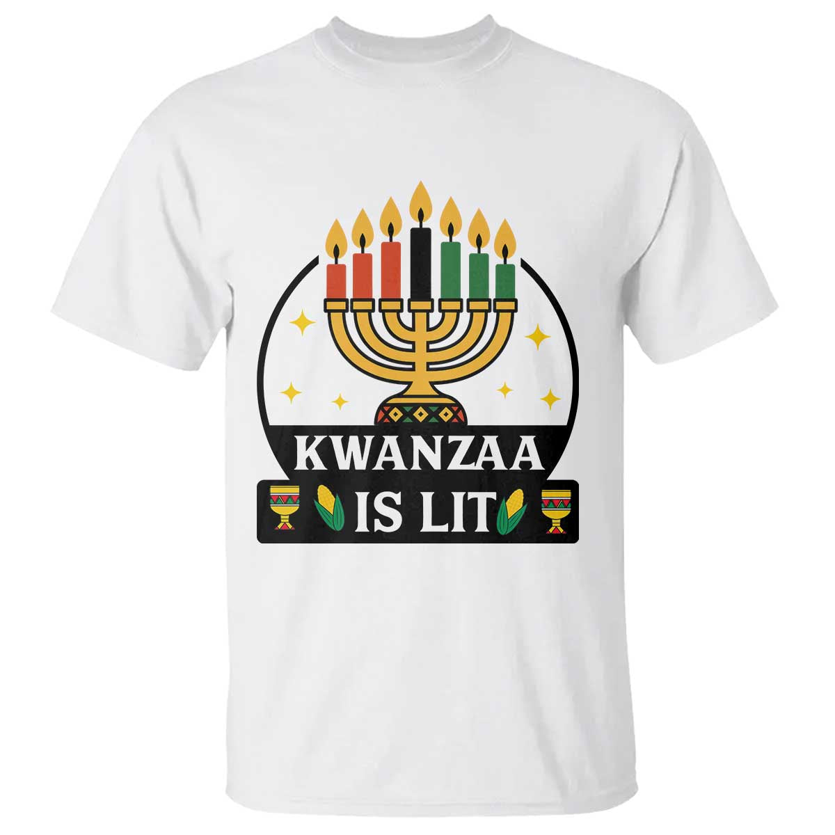Kwanzaa Is Lit T Shirt Funny African American Holiday Gift - Wonder Print Shop