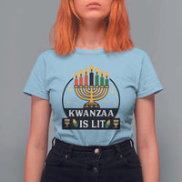 Kwanzaa Is Lit T Shirt For Women Funny African American Holiday Gift - Wonder Print Shop