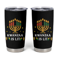 Kwanzaa Is Lit Tumbler Cup Funny African American Holiday Gift - Wonder Print Shop