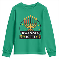 Kwanzaa Is Lit Youth Sweatshirt Funny African American Holiday Gift - Wonder Print Shop