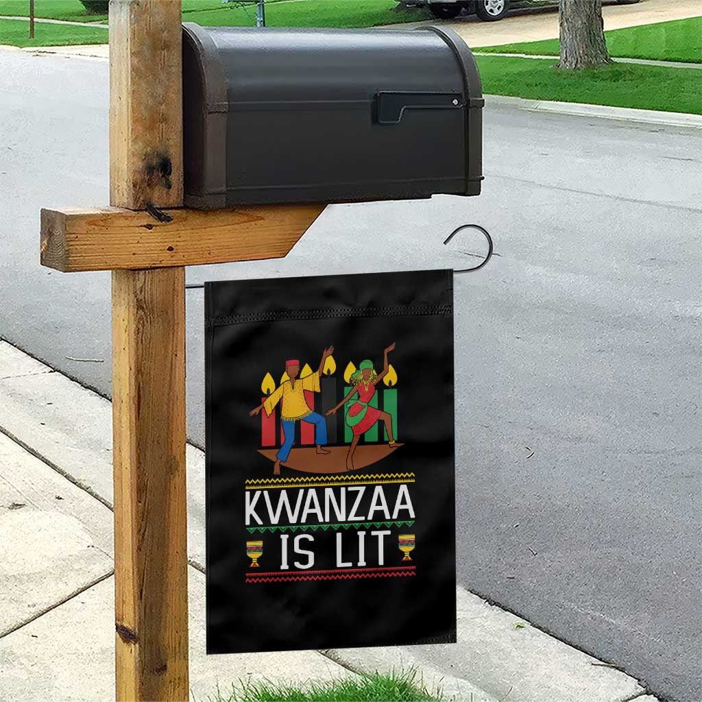 Funny Kwanzaa Is Lit Garden Flag Festival Of Lights African Heritage Gift - Wonder Print Shop