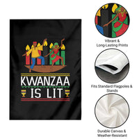 Funny Kwanzaa Is Lit Garden Flag Festival Of Lights African Heritage Gift - Wonder Print Shop