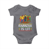 Funny Kwanzaa Is Lit Baby Onesie Festival Of Lights African Heritage Gift - Wonder Print Shop