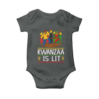Funny Kwanzaa Is Lit Baby Onesie Festival Of Lights African Heritage Gift - Wonder Print Shop