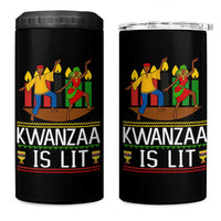 Funny Kwanzaa Is Lit 4 in 1 Can Cooler Tumbler Festival Of Lights African Heritage Gift - Wonder Print Shop