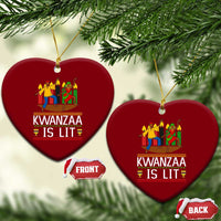 Funny Kwanzaa Is Lit Ceramic Ornament Festival Of Lights African Heritage Gift - Wonder Print Shop