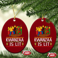 Funny Kwanzaa Is Lit Ceramic Ornament Festival Of Lights African Heritage Gift - Wonder Print Shop