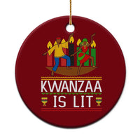 Funny Kwanzaa Is Lit Ceramic Ornament Festival Of Lights African Heritage Gift - Wonder Print Shop