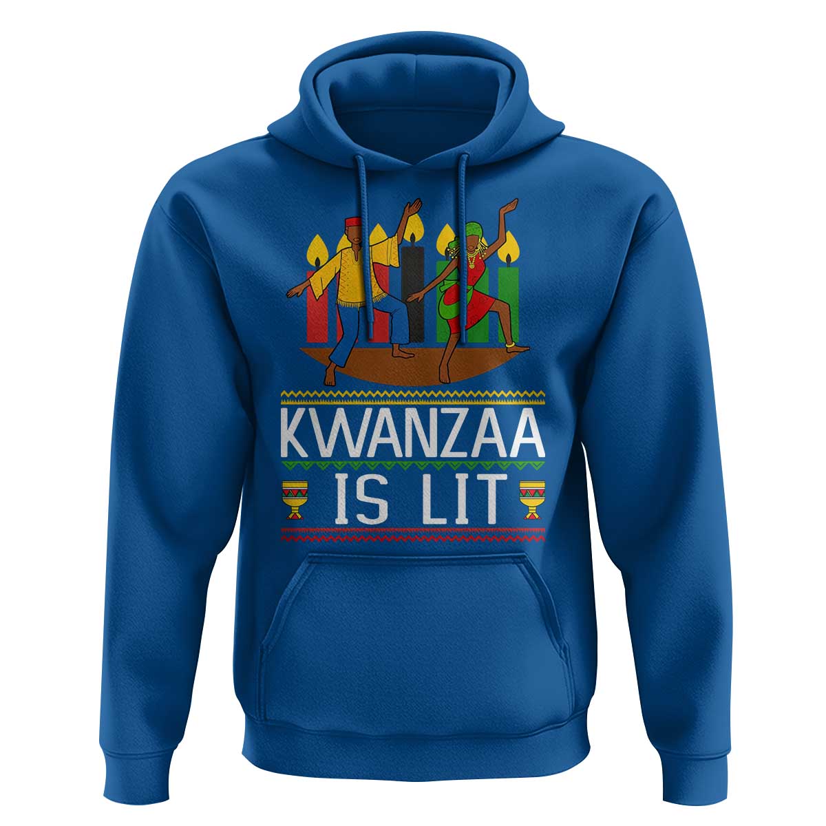 Funny Kwanzaa Is Lit Hoodie Festival Of Lights African Heritage Gift - Wonder Print Shop