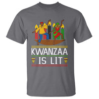Funny Kwanzaa Is Lit T Shirt Festival Of Lights African Heritage Gift - Wonder Print Shop