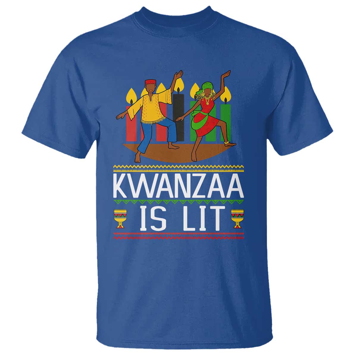Funny Kwanzaa Is Lit T Shirt Festival Of Lights African Heritage Gift - Wonder Print Shop