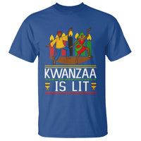 Funny Kwanzaa Is Lit T Shirt Festival Of Lights African Heritage Gift - Wonder Print Shop