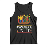 Funny Kwanzaa Is Lit Tank Top Festival Of Lights African Heritage Gift - Wonder Print Shop