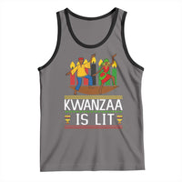 Funny Kwanzaa Is Lit Tank Top Festival Of Lights African Heritage Gift - Wonder Print Shop