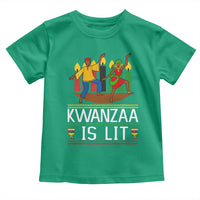 Funny Kwanzaa Is Lit Toddler T Shirt Festival Of Lights African Heritage Gift - Wonder Print Shop
