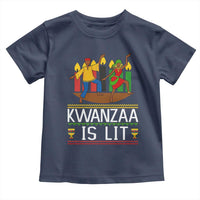Funny Kwanzaa Is Lit Toddler T Shirt Festival Of Lights African Heritage Gift - Wonder Print Shop
