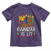 Funny Kwanzaa Is Lit Toddler T Shirt Festival Of Lights African Heritage Gift - Wonder Print Shop