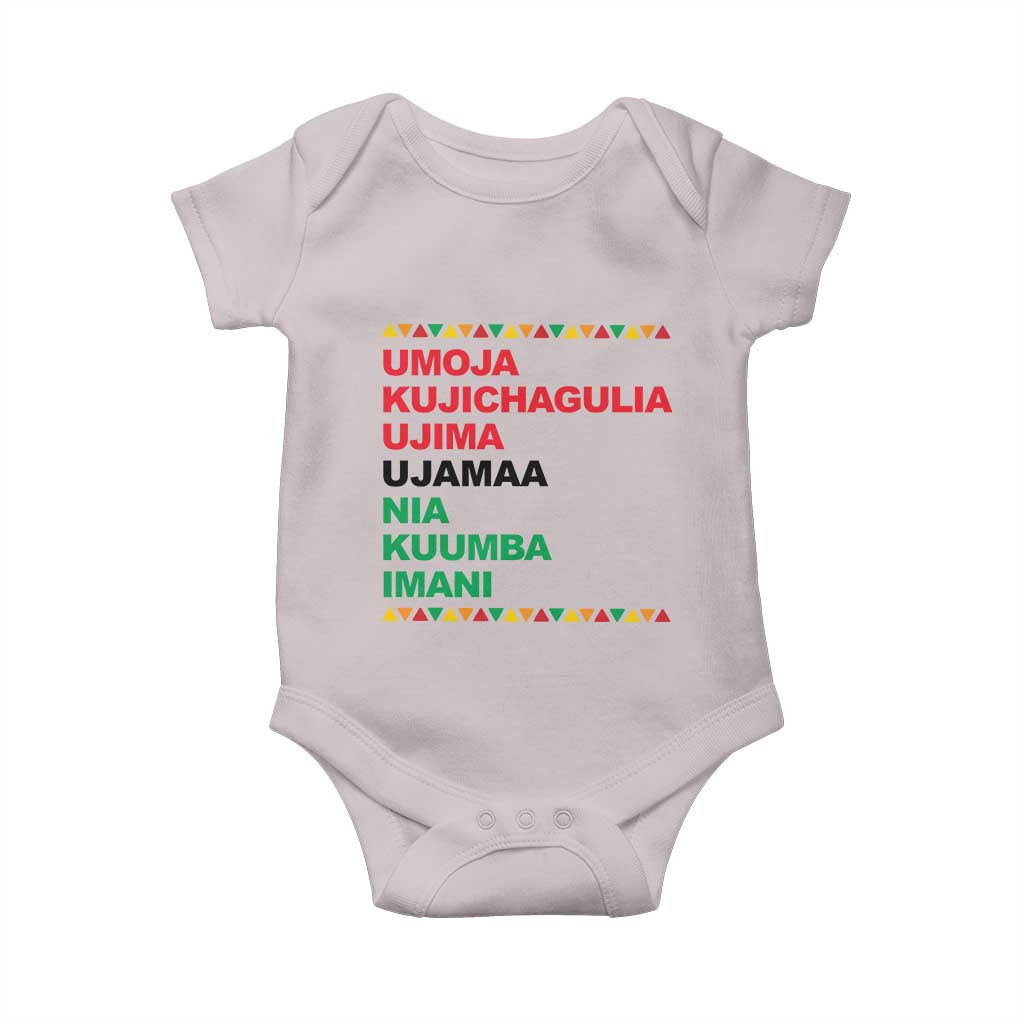 7 Principles Of Kwanzaa Baby Onesie African American Holiday Gift - Wonder Print Shop