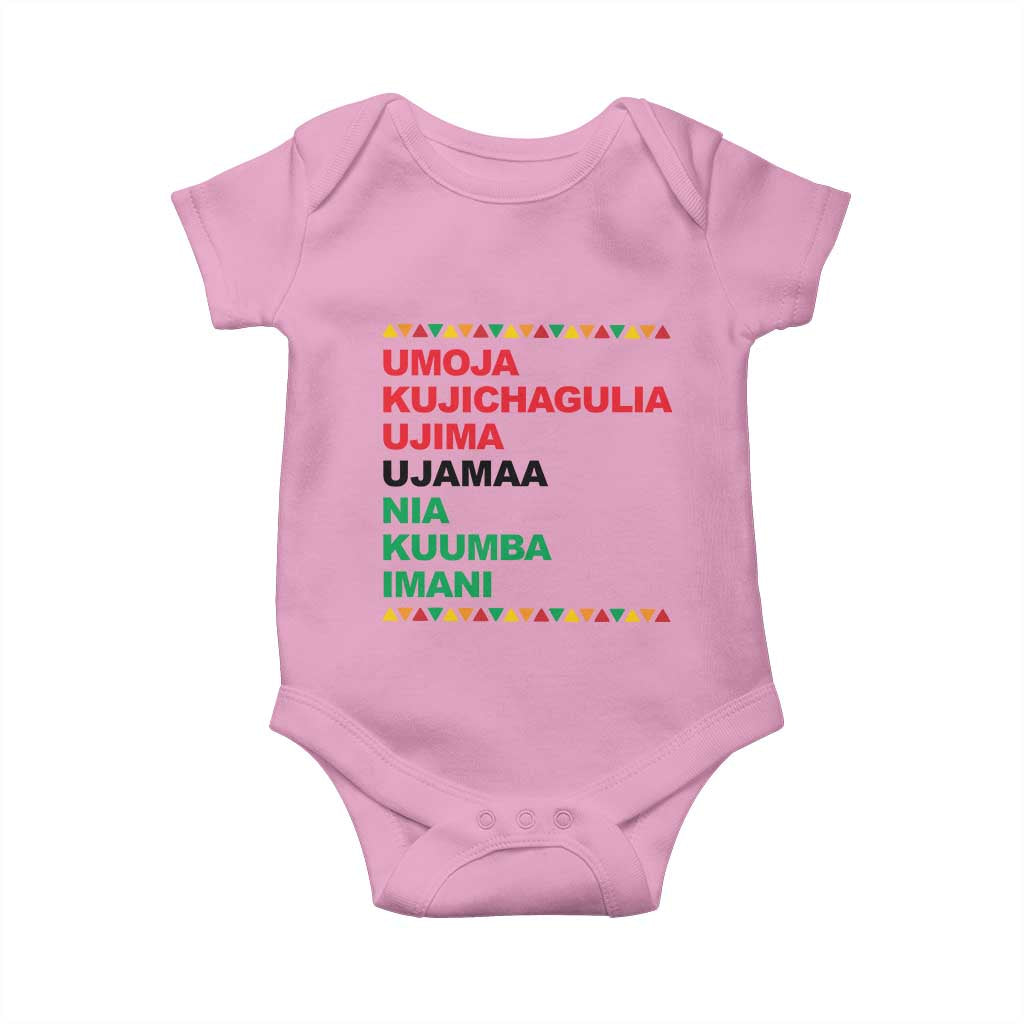 7 Principles Of Kwanzaa Baby Onesie African American Holiday Gift - Wonder Print Shop