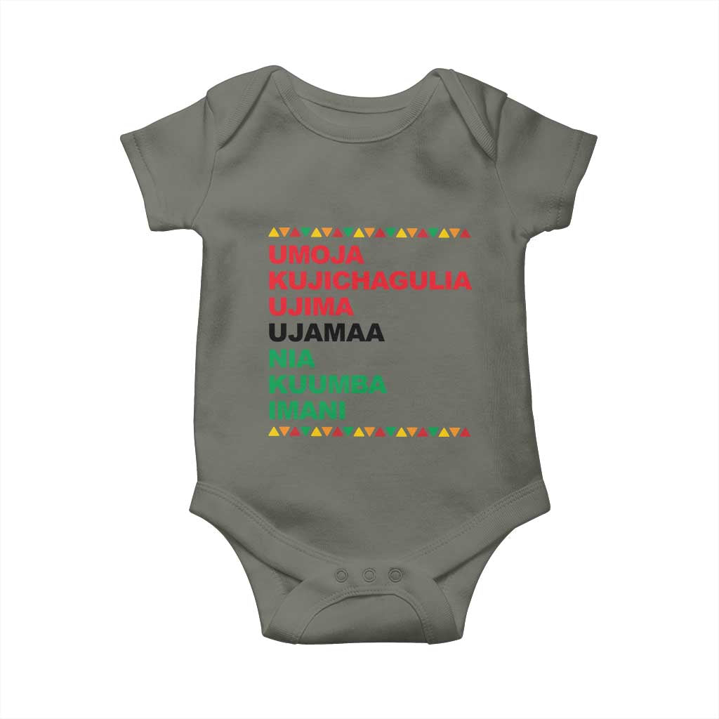 7 Principles Of Kwanzaa Baby Onesie African American Holiday Gift - Wonder Print Shop