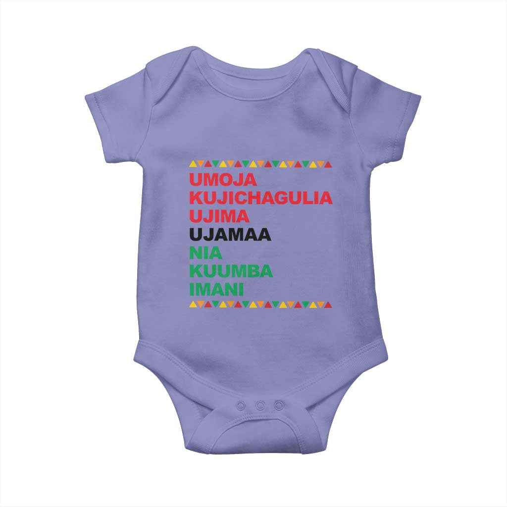7 Principles Of Kwanzaa Baby Onesie African American Holiday Gift - Wonder Print Shop