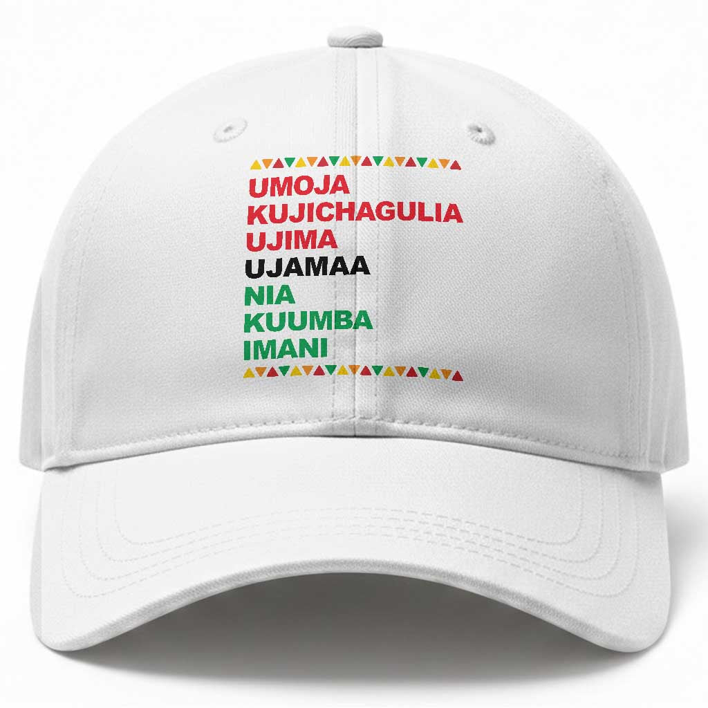 7 Principles Of Kwanzaa Baseball Cap African American Holiday Gift
