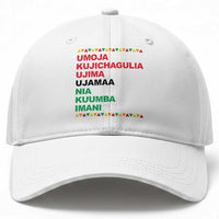 7 Principles Of Kwanzaa Baseball Cap African American Holiday Gift