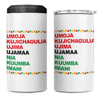 7 Principles Of Kwanzaa 4 in 1 Can Cooler Tumbler African American Holiday Gift - Wonder Print Shop