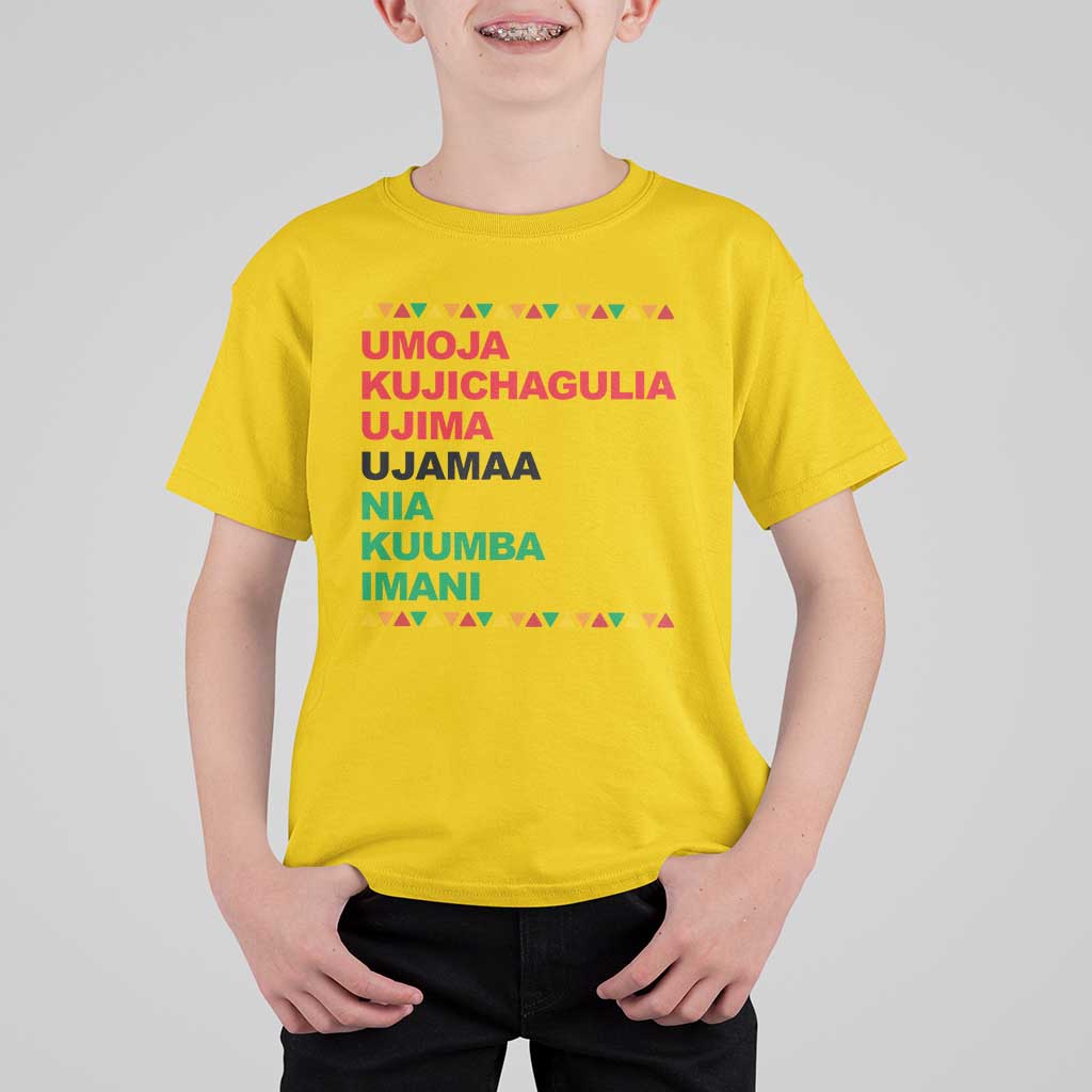 7 Principles Of Kwanzaa T Shirt For Kid African American Holiday Gift - Wonder Print Shop