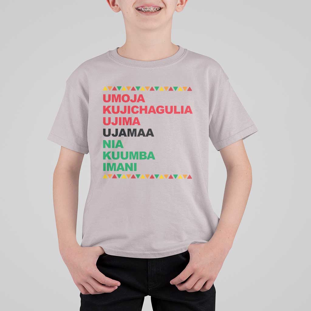 7 Principles Of Kwanzaa T Shirt For Kid African American Holiday Gift - Wonder Print Shop