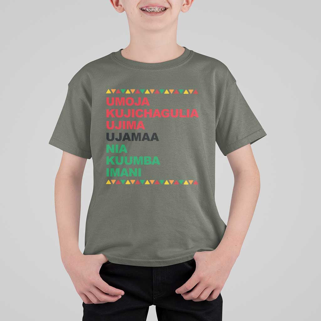 7 Principles Of Kwanzaa T Shirt For Kid African American Holiday Gift - Wonder Print Shop