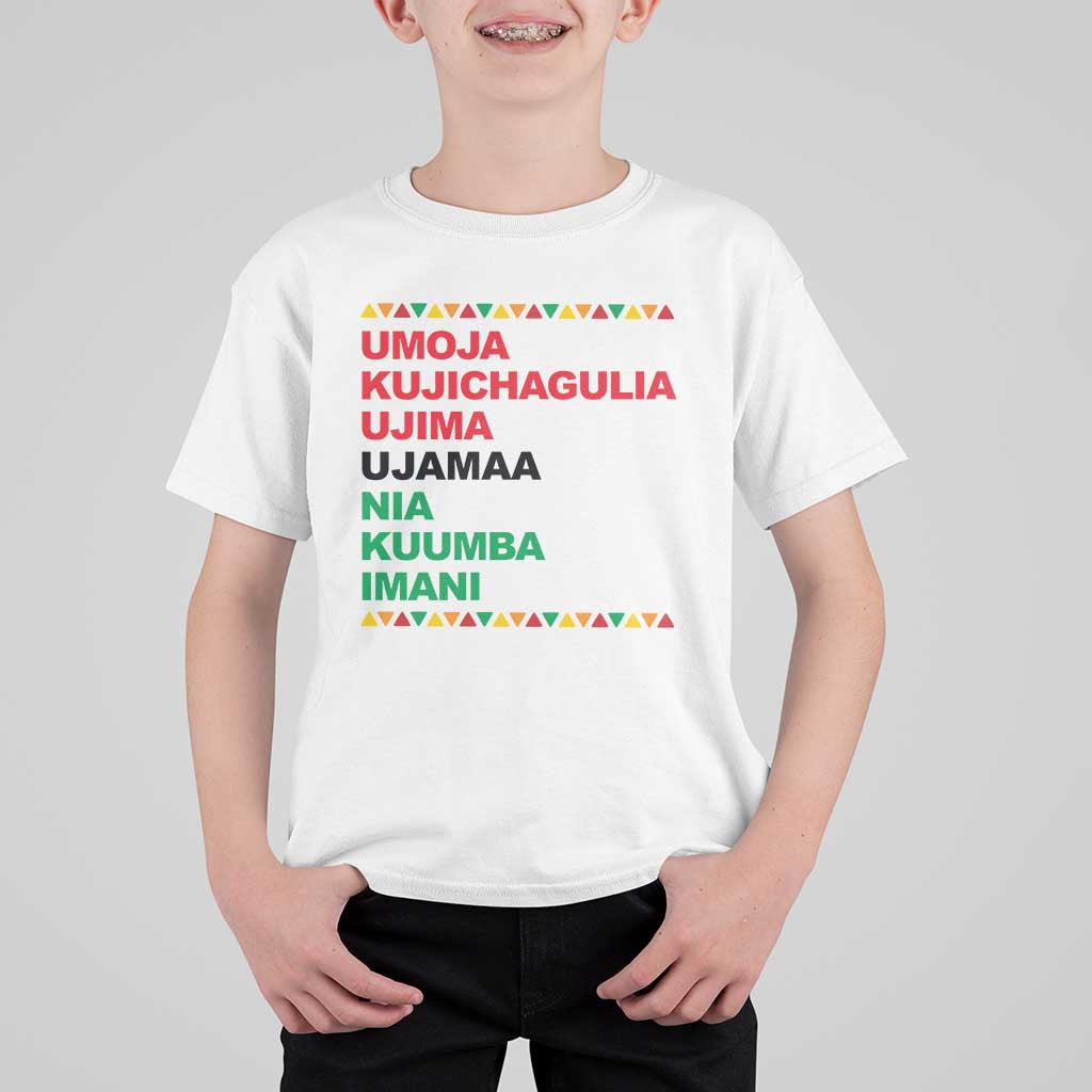 7 Principles Of Kwanzaa T Shirt For Kid African American Holiday Gift - Wonder Print Shop