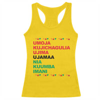7 Principles Of Kwanzaa Racerback Tank Top African American Holiday Gift - Wonder Print Shop