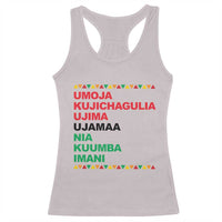 7 Principles Of Kwanzaa Racerback Tank Top African American Holiday Gift - Wonder Print Shop