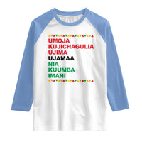 7 Principles Of Kwanzaa Raglan Shirt African American Holiday Gift - Wonder Print Shop