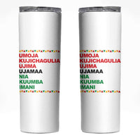 7 Principles Of Kwanzaa Skinny Tumbler African American Holiday Gift - Wonder Print Shop