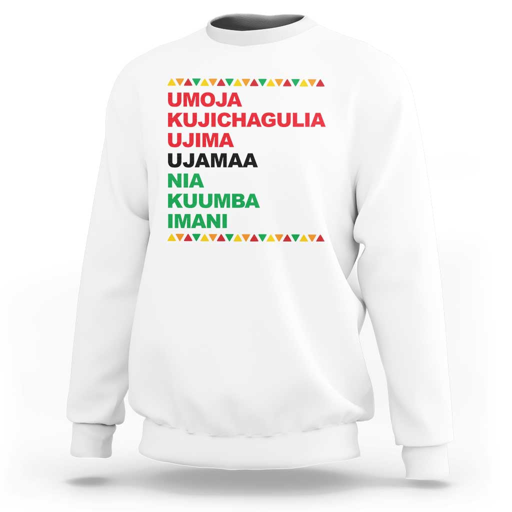7 Principles Of Kwanzaa Sweatshirt African American Holiday Gift - Wonder Print Shop