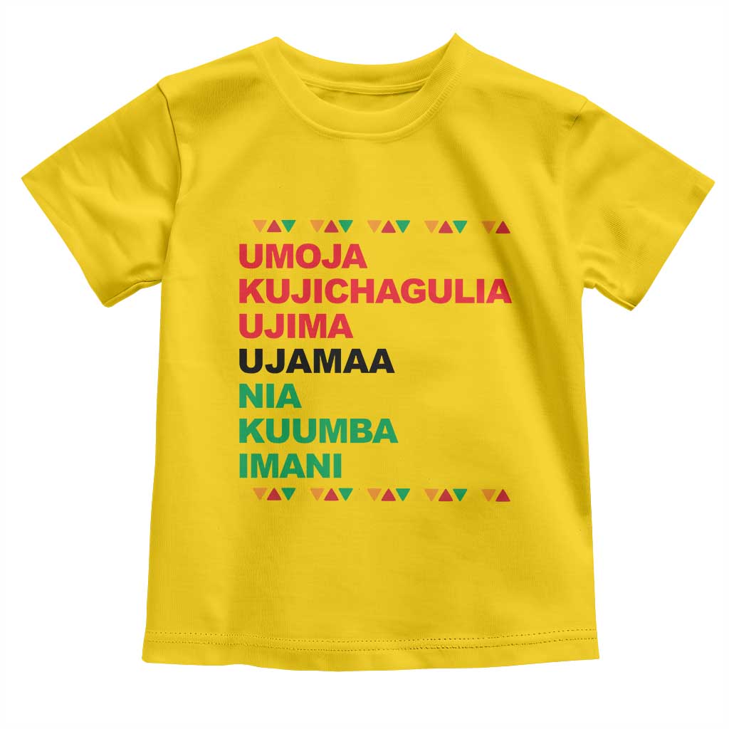 7 Principles Of Kwanzaa Toddler T Shirt African American Holiday Gift - Wonder Print Shop