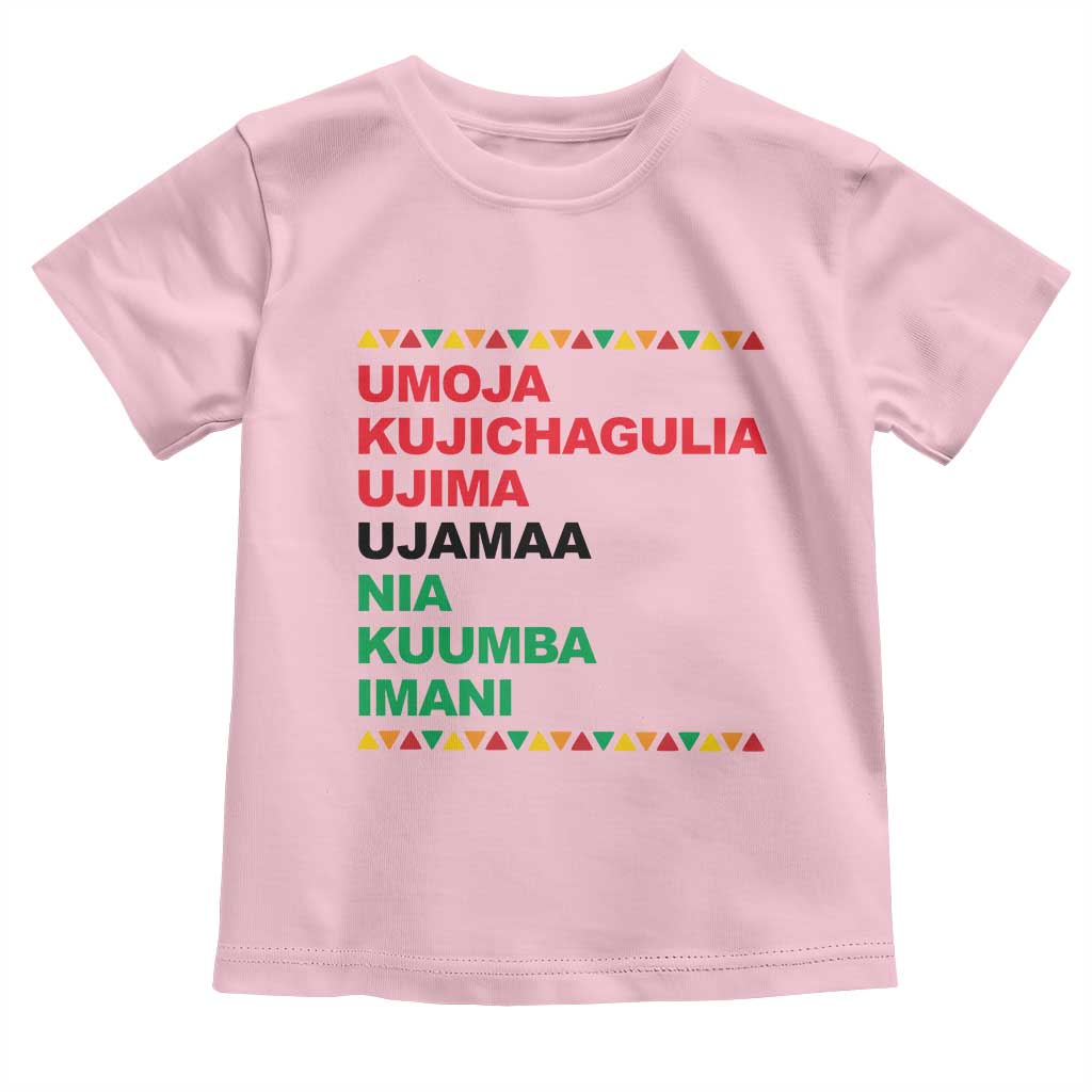 7 Principles Of Kwanzaa Toddler T Shirt African American Holiday Gift - Wonder Print Shop