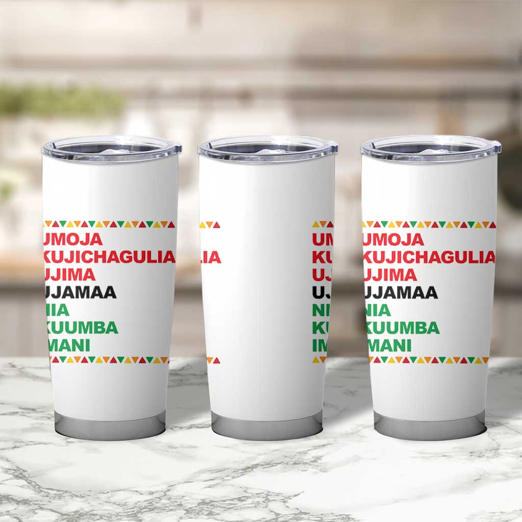 7 Principles Of Kwanzaa Tumbler Cup African American Holiday Gift - Wonder Print Shop