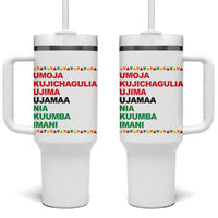 7 Principles Of Kwanzaa Tumbler With Handle African American Holiday Gift - Wonder Print Shop