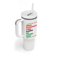 7 Principles Of Kwanzaa Tumbler With Handle African American Holiday Gift - Wonder Print Shop
