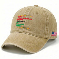 7 Principles Of Kwanzaa Washed Cotton Baseball Cap African American Holiday Gift