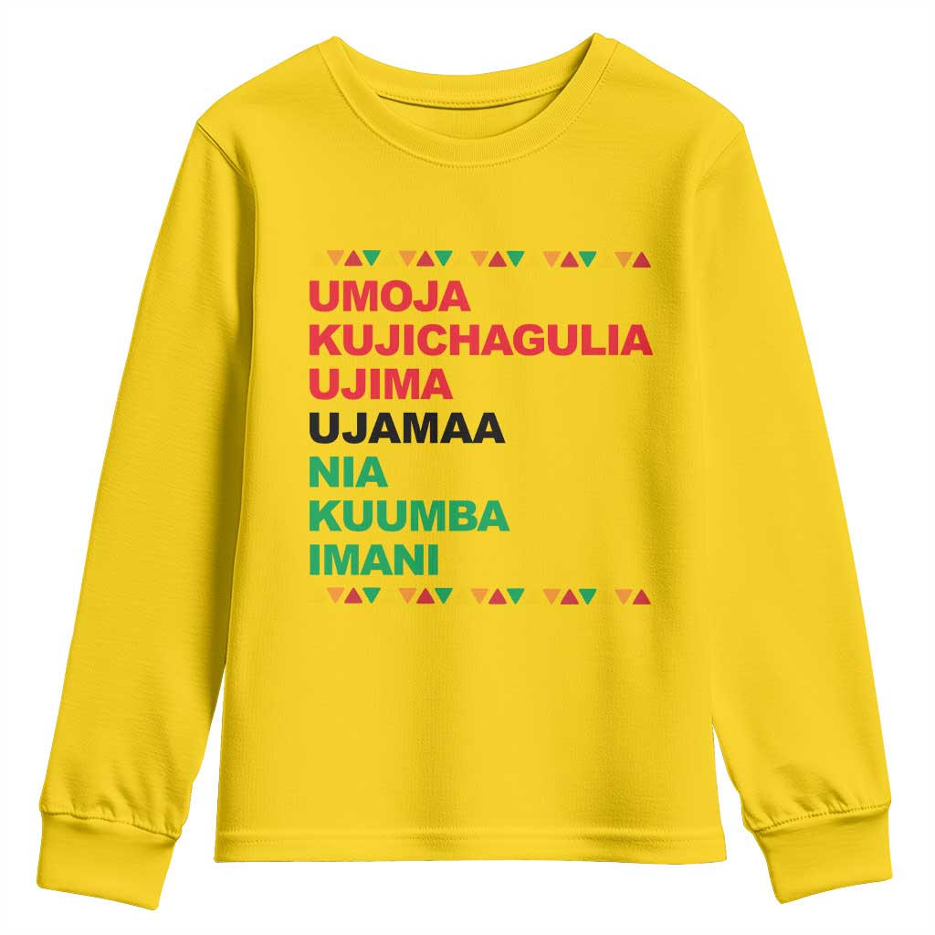 7 Principles Of Kwanzaa Youth Sweatshirt African American Holiday Gift - Wonder Print Shop