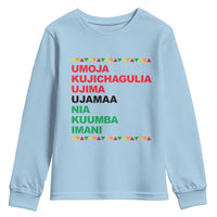 7 Principles Of Kwanzaa Youth Sweatshirt African American Holiday Gift - Wonder Print Shop