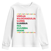 7 Principles Of Kwanzaa Youth Sweatshirt African American Holiday Gift - Wonder Print Shop