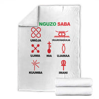 Nguzo Saba Seven Principles Of Kwanzaa Celebration Gift Throw Blanket - Wonder Print Shop